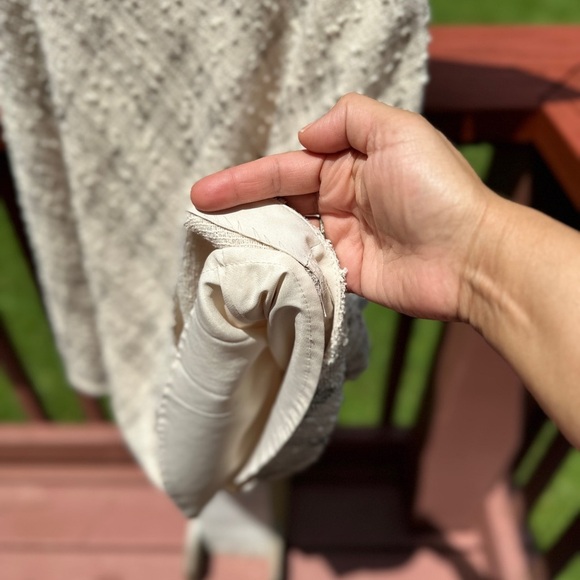 🎄 Tahari Arthur S. Levine Textured Fit & Flare Dress – Champagne Cream Size 4 - Picture 7 of 17